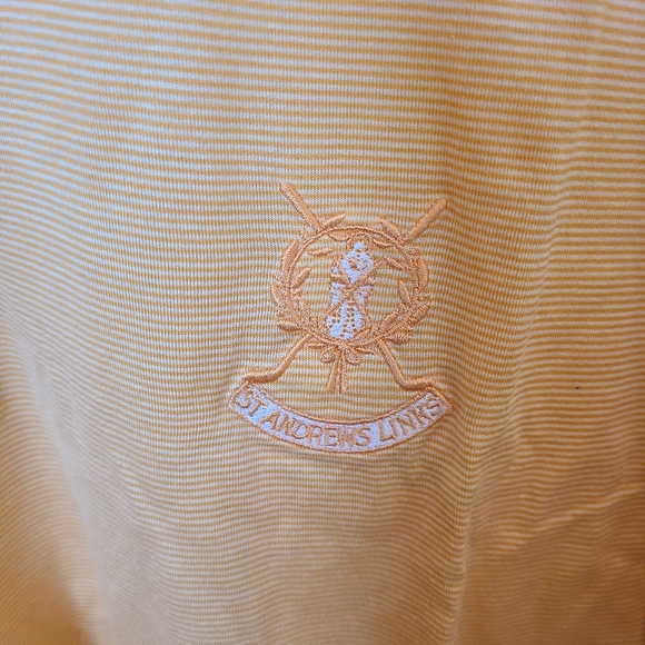 (737) St. Andrew's Links Men's Polo, Size: S Color: Orange - Picture 2 of 4